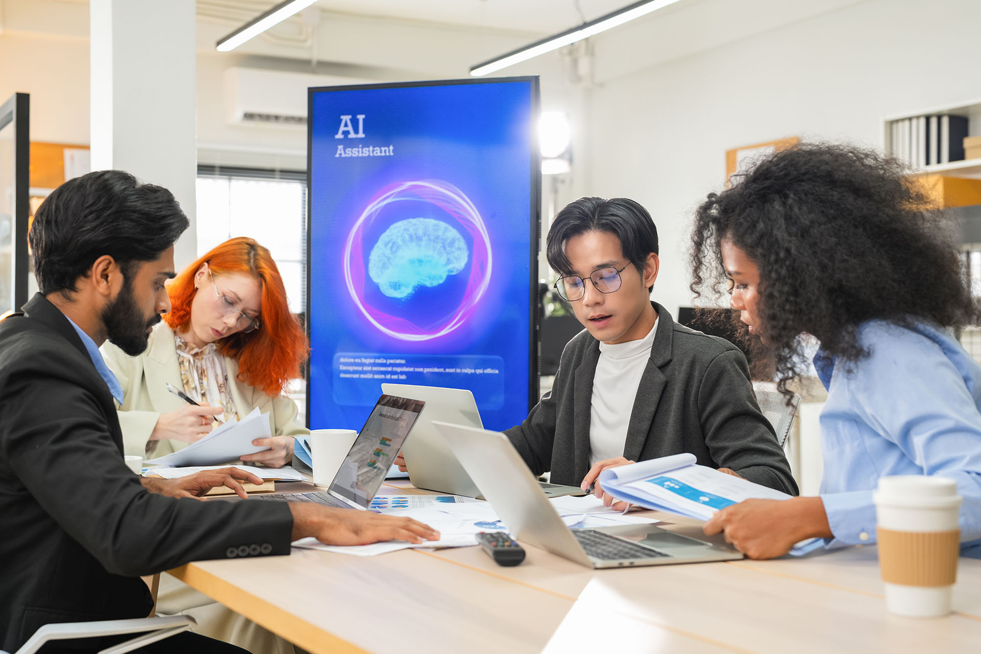 Team of AI experts collaborating
