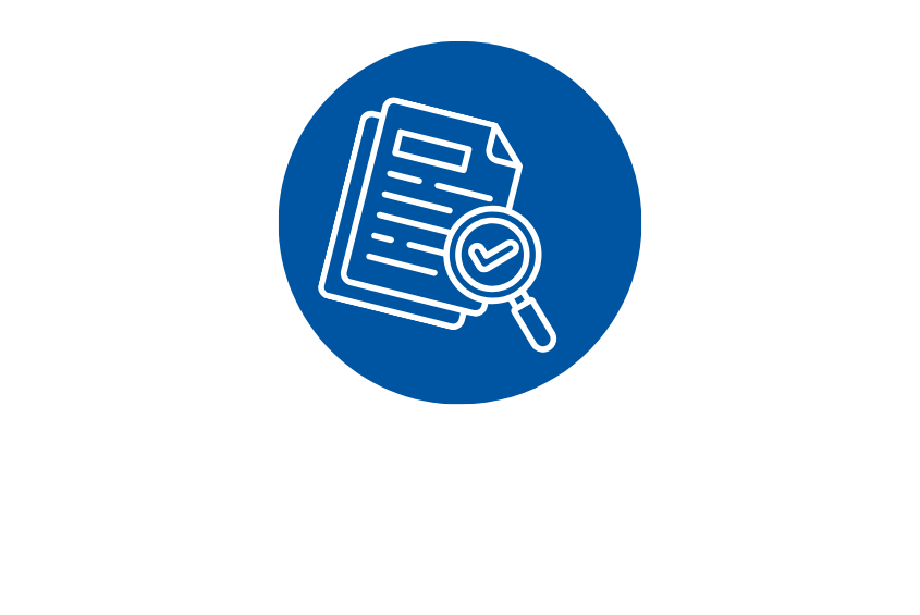 Icon graphic of a checklist document
